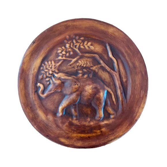 13"Rare Vintage Elephant platter/ Elephant Decorative Plate/ Home decor‎ plate - Picture 2 of 4